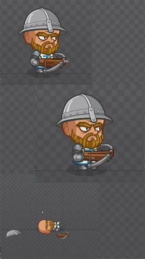 How I Created a 2D Crossbowman in 1 Minute ⚔️🏹 | Spine 2D Workflow #gaming #art