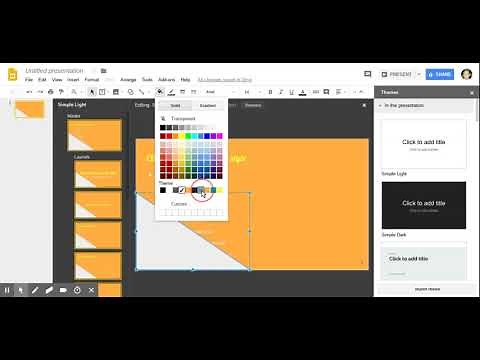 Creating a personal theme/template in Google Slides