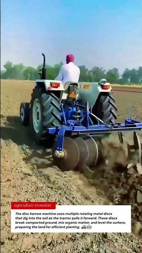 Powerful Disc Harrow Farm Machine | Heavy Duty Tools & Machine for Soil Preparation 🚜🤖