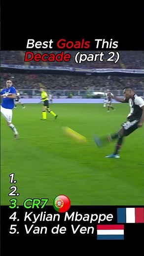 Best Goals This Decade (Part 2) #cr7 #goat #football #fyp #viral #shorts #footballshorts #goals