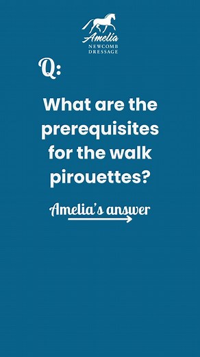 🤔 Are you ready for the walk pirouettes? 👉 If you can: ✅ transition from free walk to medium walk without the walk changing, and ride ✅ leg-yield, ✅ shoulder-in, and ✅ haunches-in well at the walk, then you are ready! 💯 Want to learn more about the walk and canter pirouettes? 🔥 Check out my Free Pirouettes Webinar - replay link in comments! #horses #dressage #dressagetraining | Amelia Newcomb Dressage