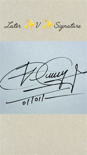 How to sign the later V ? ♥️✅️