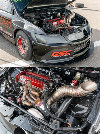 The evolution continues for Lucas English EVO 8 as it now sits number 2 in the Lancer Evolution World Record list with an astonishing 7.44 @ 196mph. This record was set at World Cup Finals 2025 in Maryland International Raceway. It’s English Racing built 4G63 engine is powered by the all-new Precision Turbo 7691 Next GEN turbocharger pushing around 1700hp. Congratulations to the entire team. #4g63 #dragracing #precisionturbo #evo #lancerevolution