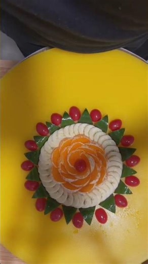 #Tomato-Banana-Orange Sculpture#Triple Delight Fruit Carving Style# Fresh Fusion Fruit Carving Ideas