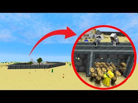Construímos uma MURALHA para SOBREVIVER em um planeta completamente DESERTO NO MINECRAFT