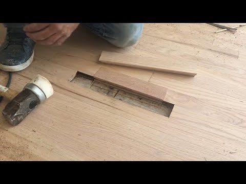 How to make a repair on a wooden floor