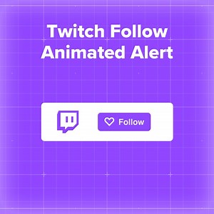 Animated Twitch Follow Alert | Twitch Channel Follow Animation for Streamers, Vtubers and Creators | Social Media Lower Third - Etsy