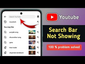 Fix Youtube Search Bar Not Showing Problem | Fix Youtube Search Option Not Working Problem
