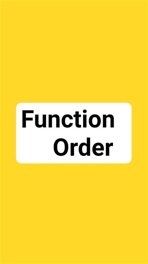 Function Order #python #coding #challenge