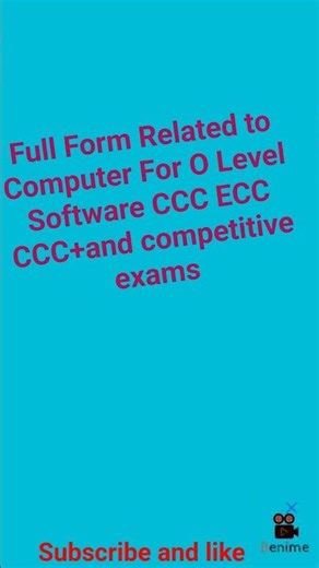 Full Form Related to Computer |NIELIT Exam #nielitolevel #nielit #computer #computerbasics