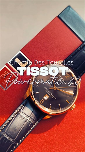 Vintage & Luxury Watches | Velhor on Instagram: "The Chemin Des Tourelles Powermatic 80 by Tissot is where classic design meets modern Swiss precision. From the warm rose-gold PVD case to the deep gunmetal dial, every detail is designed to stand out in the closest look. Powered by the legendary Powermatic 80 automatic movement, this watch delivers up to 80 hours of power reserve, making it as reliable as it is refined. A sapphire crystal protects the dial, while the brown leather strap adds a ti