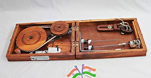 Wooden Book Charkha Spinning Wheel, Khadi Yarn Spinner, Portable Indian Heritage Craft Tool - Etsy