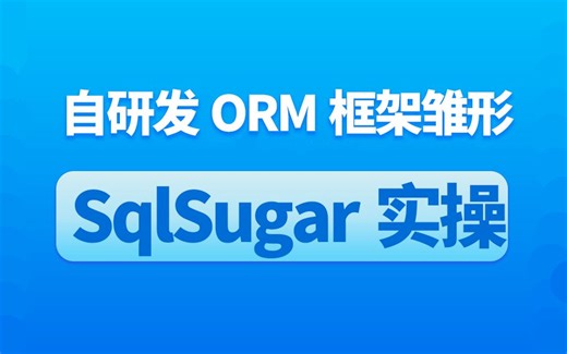 【SqlSugar实操 自研发ORM框架雏形】2025全新录制（零基础教程/实战/数据库/.NET Core/.NET9）B1417