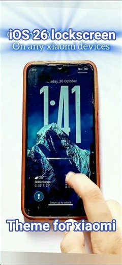 iOS 26 lockscreen theme for xiaomi #theme #shorts #viral