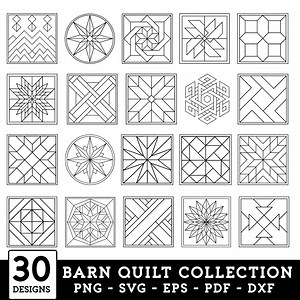 Most Popular Easy Barn Quilt SVG, Geometric DIY Yard Art Quilt Blocks Patterns - Etsy Canada