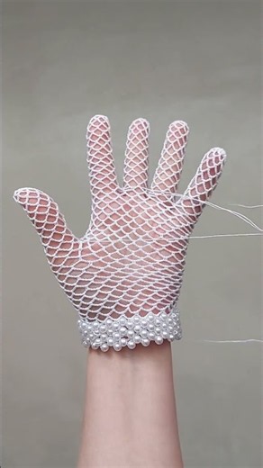 Lace gloves how to crochet pattern #microcrochet #lacegloves