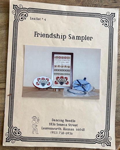 Vintage 1994 Friendship Sampler Cross Stitch Pattern • Dancing Needle Lori Bell Chart - Etsy