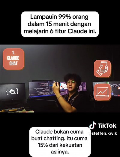 99% orang pakai Claude AI cuma buat nanya-jawab — padahal itu cuma 15% dari kekuatannya. Di video ini gue bedah 6 fitur Claude pakai framework