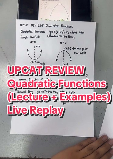 UPCAT Review: Mastering Quadratic Functions