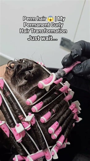 PERM for the First Time!😳 | Salon Experience #hairstyle #curlyhair #viral #youtubeshorts #fyp #fypシ