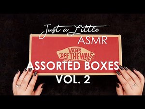 Ep. 45: Assorted Boxes Vol. 2 (ASMR tapping, scratching, tracing, NO TALKING) - 🎧Wear Headphones