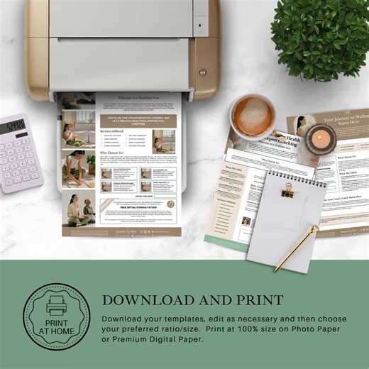 Health Coach Flyer Template Editable Wellness Coach Promotional Material for Nutrition Coach Marketing Bundle Coaching Canva Bundle Phase 4 - Etsy