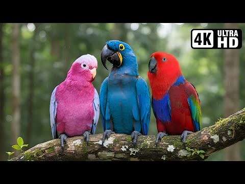 THE BEAUTY OF COLORFUL PARROTS | RELAXING BIRD SOUNDS FOR HEALING & INNER PEACE 🕊️ STRESS RELIEF 🌿