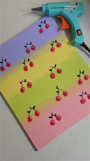 Satisfying Art with Hot Glue Gun | Easiest Hot Glue Gun Painting | Easy Art Technique with Glue Gun