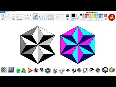 114. Create Amazing 3D Illusion Drawing in MS Paint 😱 Step by Step