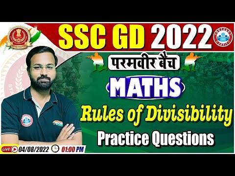 Number System | Rules of Divisibility | SSC GD Maths Class #4, Maths For SSC GD, Maths By Deepak Sir