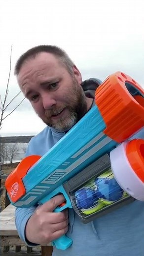 Nerf Dog Ball Launcher! The V2 is nice! Though the kids probably enjoyed it more than the dogs haha