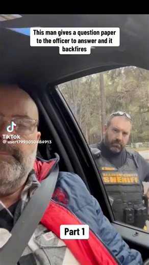 He refuse to answer any questions from the cop, unless the cop answers his questions from the question paper.