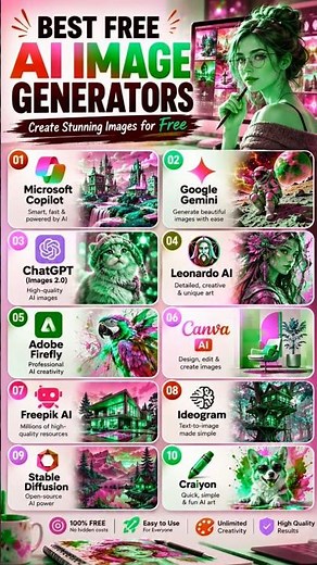 10 Best FREE AI Image Generator Apps in 2026 🤯 | No Photoshop Needed!