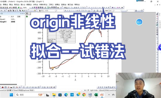 origin非线性拟合--试错法