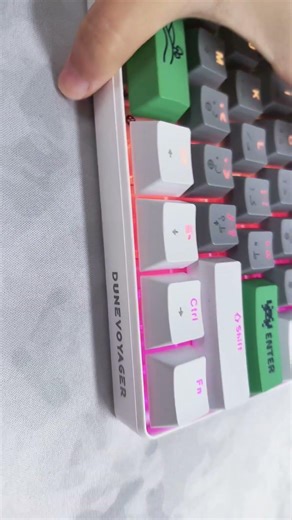 DuneVoyager DV-GK01Mechanical Gaming Keyboard|Red Switch, Hot-Swappable,RGB,Arabic Keycaps for Saudi