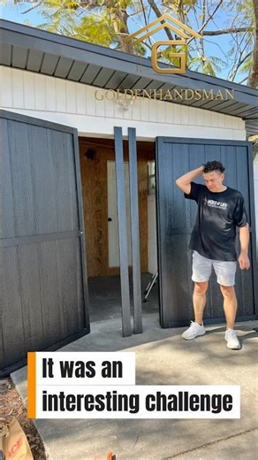 #GarageUpgrade #WoodenDoors #DoubleShedDoors #short #shorts #goldenhandsman #tampahandyman #florida
