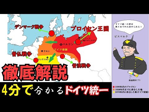 【ゆっくり解説】ドイツ統一の歴史が4分でほぼわかる動画