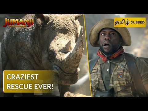 JUMANJI: WELCOME TO THE JUNGLE | Craziest Rescue Ever! | Tamil Dubbed | Best Scene