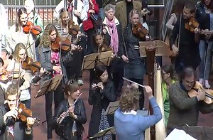 Symphony flashmob: Copenhagen Central Station.