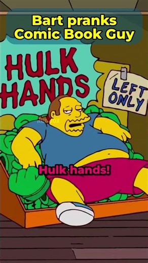 Bart pranks Comic Book Guy #simpsons