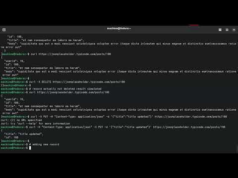 Testing REST api with cURL