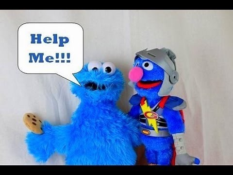 Super Grover Saves Cookie Monster Sesame Street Cookie Monster Runs Out of Cookies Grover Flying