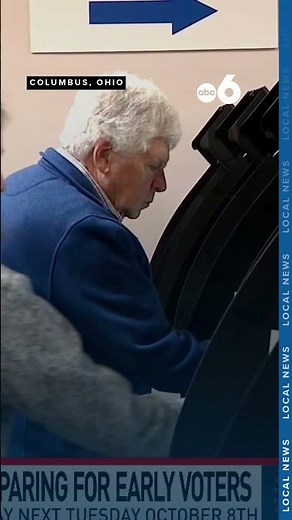 Elections workers testing voting machines in Franklin County before early voting starts