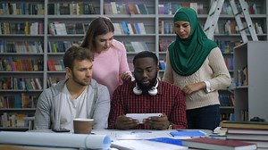 Researching in the library - Free Stock Video