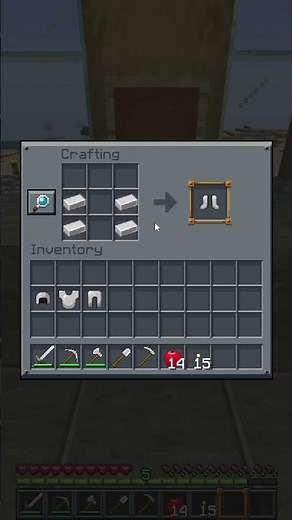 Minecraft Guide: How to craft Iron Armor Set #shortvideo