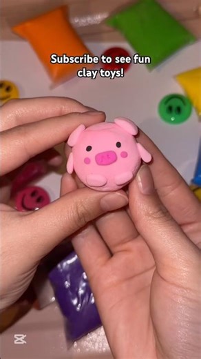 Tiny Clay Pig That Will Melt Your Heart 🐷💗 (So Satisfying!) #clay #shorts