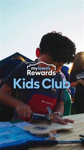 Excited to announce MyLowe’s Rewards Kids Club! 🎉 A new perk of being a MyLowe’s Rewards member where the whole family gets access to FREE: 🥳 Family-friendly events 🎁 Fun giveaways 🔨 Monthly kids’ workshops 🍭 Organic lollipops with every in-store visit To take advantage of these benefits, create your kids' profiles where you can track their workshop progress and even earn new digital badges. Learn more here: lowes.com/kidsclub Registration required; space limited. Subject to terms & conditi