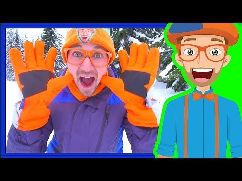 Snowmobile in the Snow with Blippi | Winter Outfit for Kids