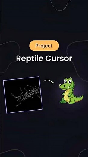 This Reptile Cursor Follows You! 🦎🔥 (JavaScript) #shots #shortvideo #html #js