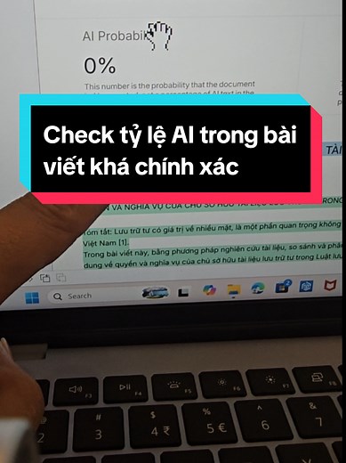 Cách check tỷ lệ AI trong bài viết chính xác nhất
